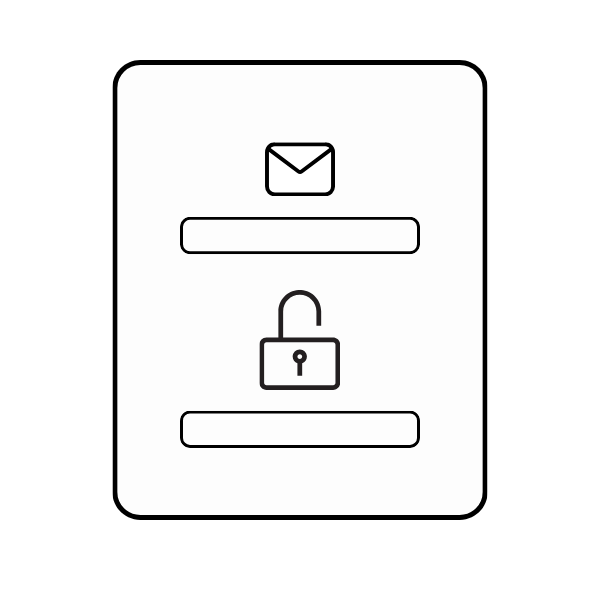 ステップ2: ニックネーム、メールアドレス、パスワードを入力する画面